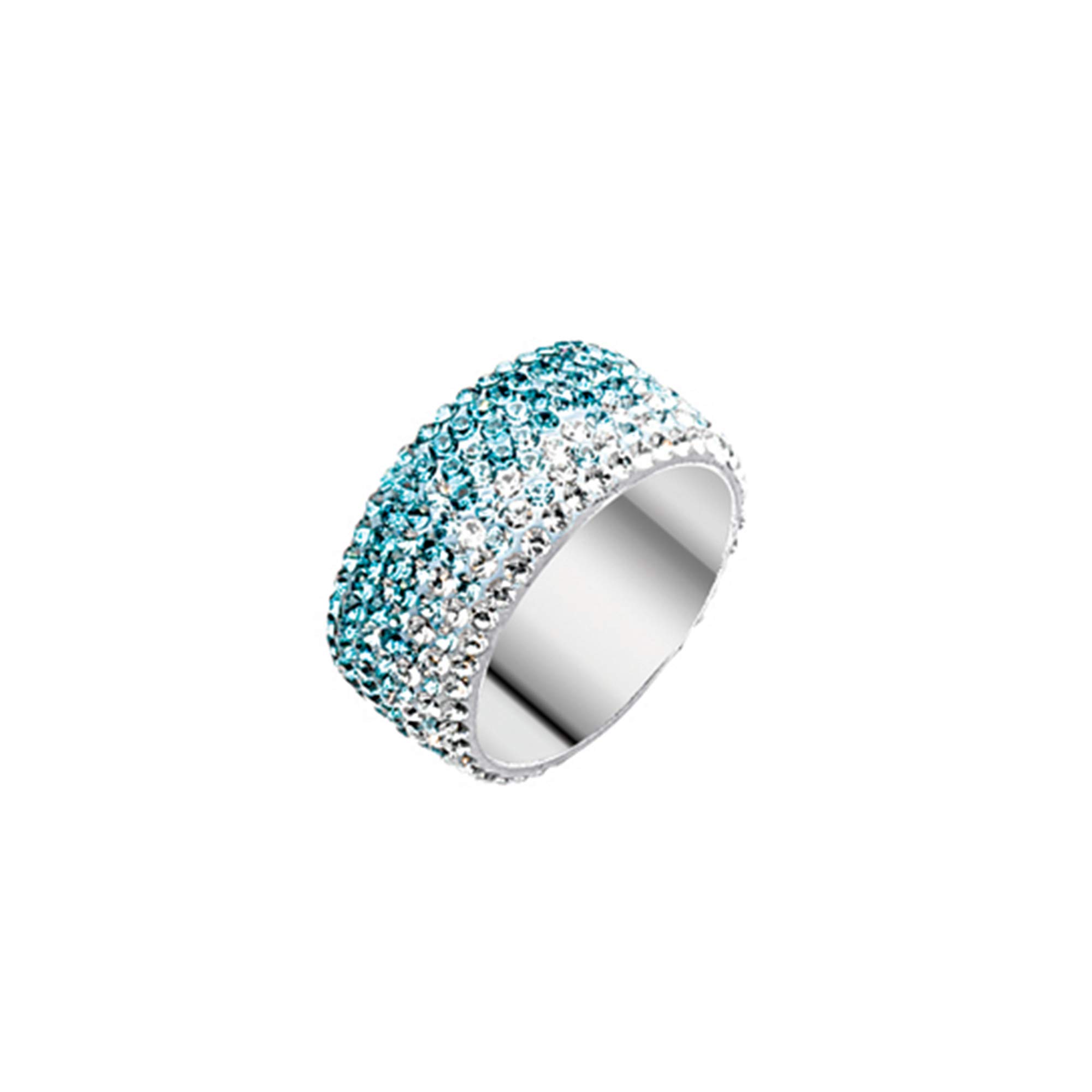 TONYS JEWELRY CO. Sterling Silver Crystal Eternity Band Ring for Women - Elegant Wedding, Engagement, Anniversary Gift Idea - Perfect for Special Occasions & Everyday Wear