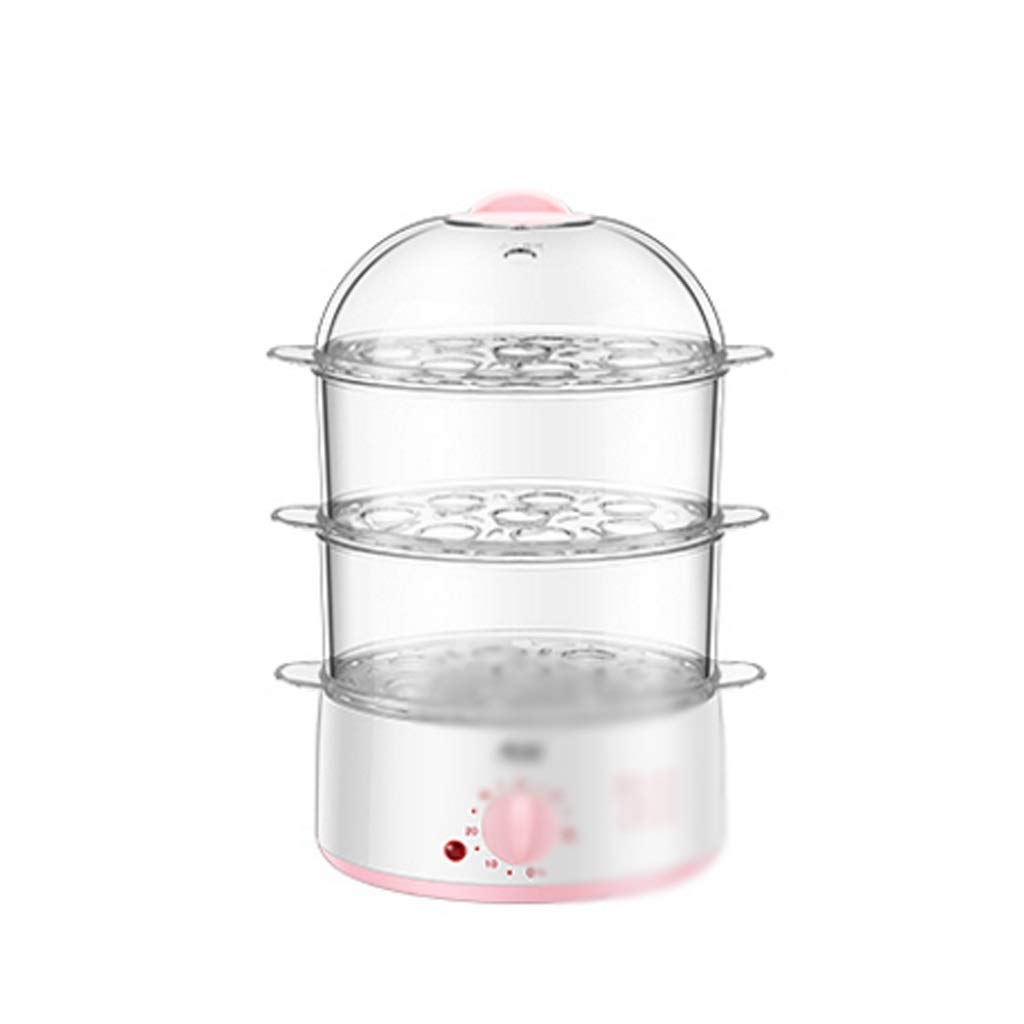 HYDZQ 3-Tier Electric Food Steamer for Home - Multi-Function Transparent Mini Steamer for Buns, Dumplings & Vegetables | Perfect for Small Kitchens & Healthy Cooking