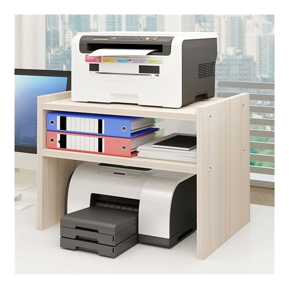 Desktop Printer Stand with Storage Shelf - Large Space Organizer for Printer, Copier & Scanner - Multi-Functional Desk File Rack - Perfect for Home Office & Workspace Organization