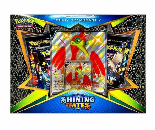 Shining Fates Pokemon TCG Booster Pack - Shiny Cramorant V Card | Rare Collectible Trading Cards for Players & Fans | Perfect for Battles, Trading & Display