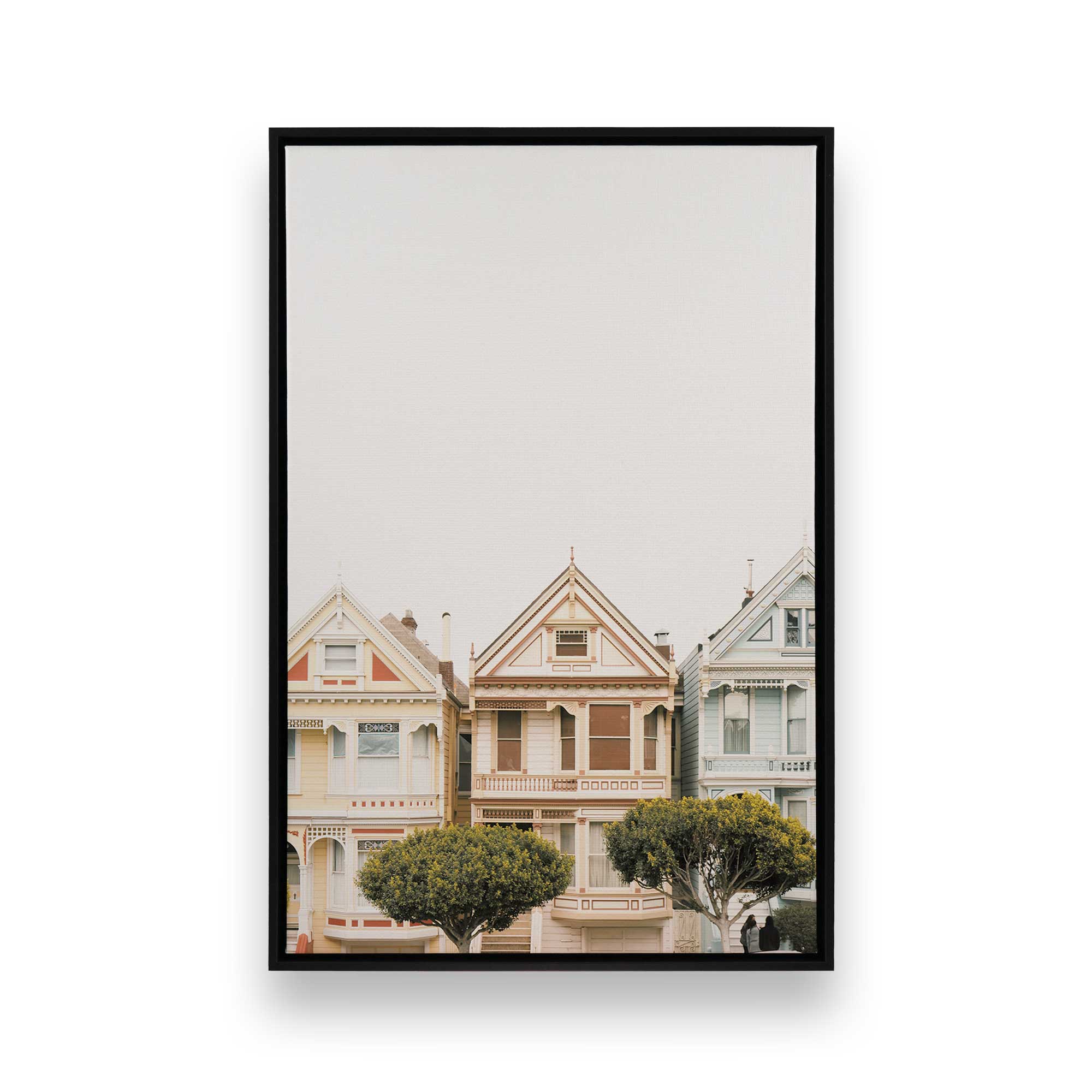 Whimsical Architectural Canvas Art Print - Modern Wall Decor for Living Room, Bedroom & Office