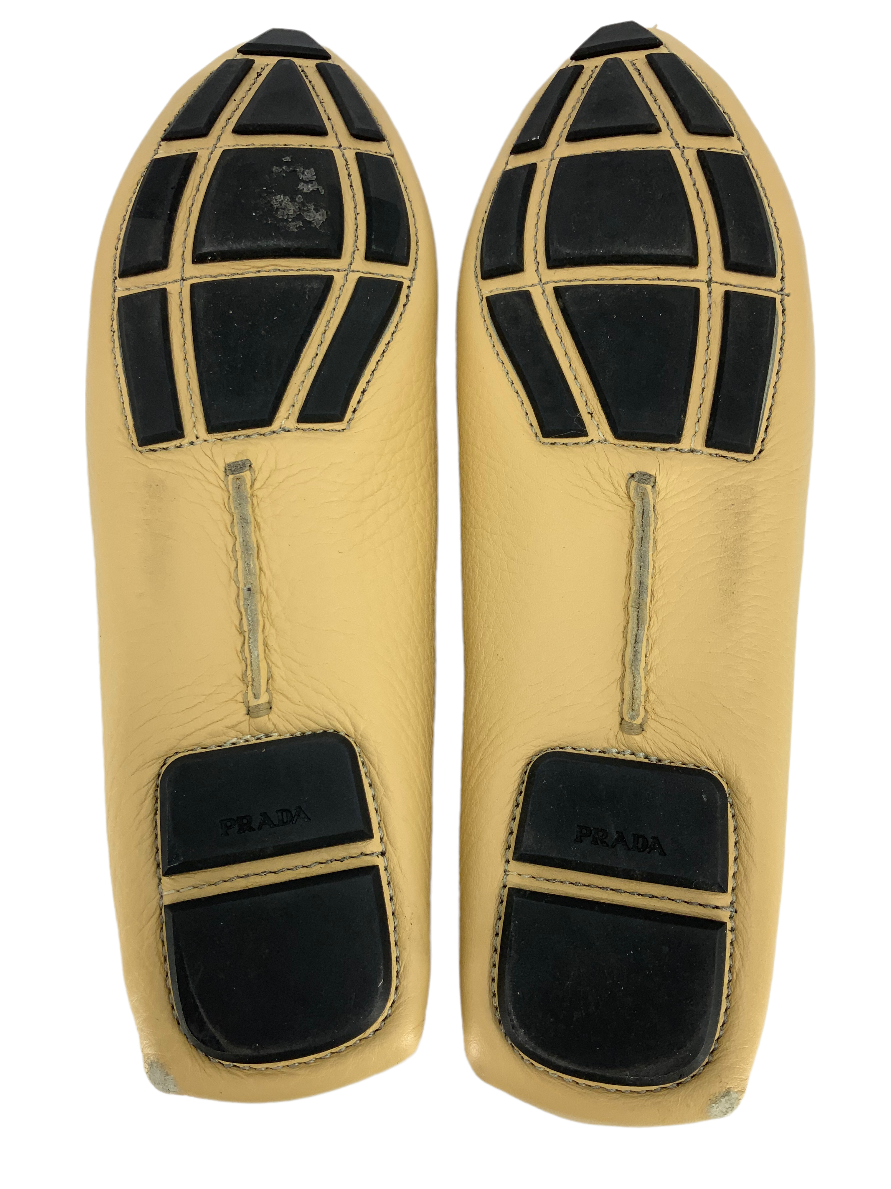 Prada Leather Logo Driving Loafers for Men - Size 8 US | Luxury Italian Designer Slip-On Shoes for Casual & Business Wear | Perfect for Office, Travel & Special Occasions