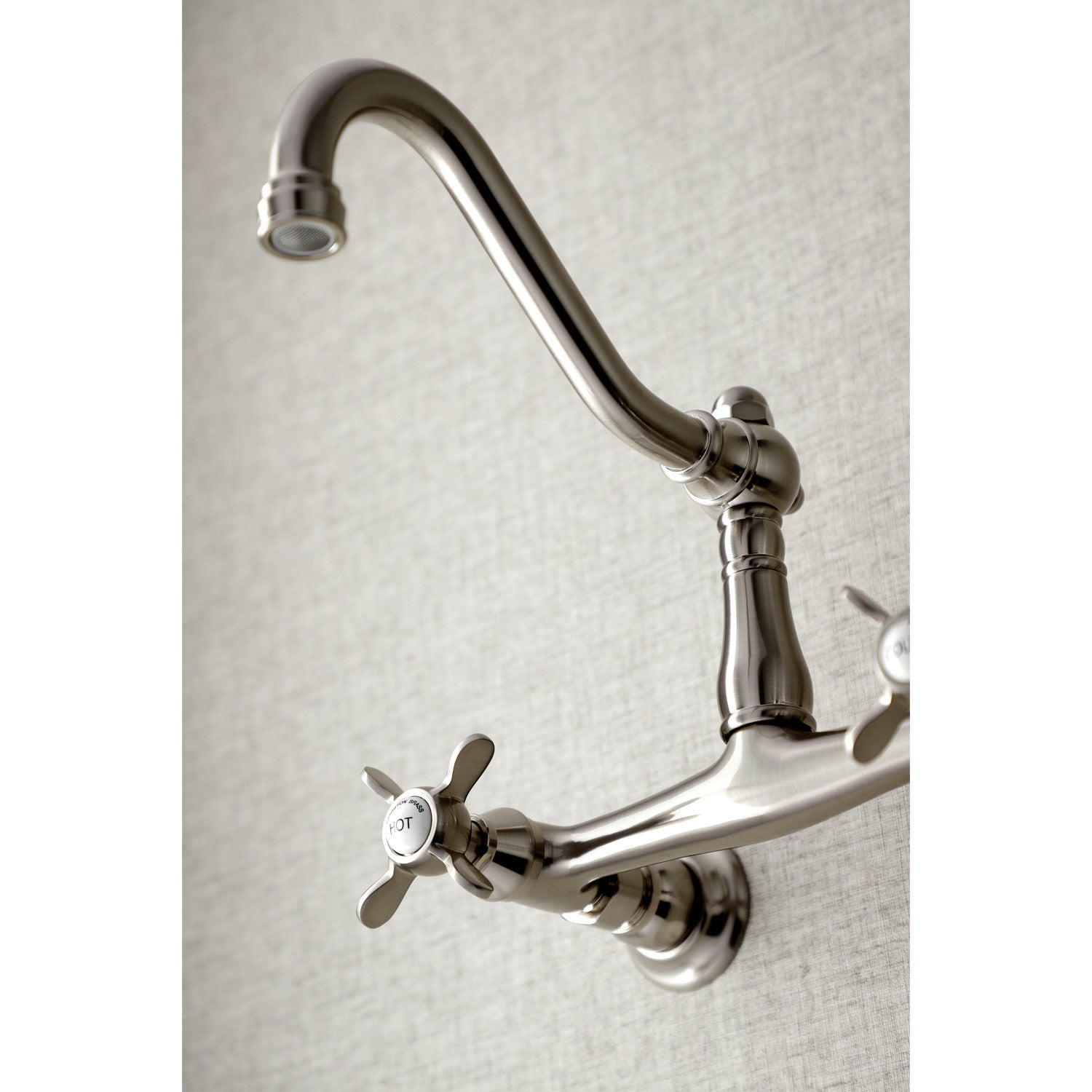 Essex Double Handle 2 Hole Wall Mount Bathroom Faucet - Chrome Finish Bathroom Sink Faucet for Vanity, Powder Room & Guest Bath Installation