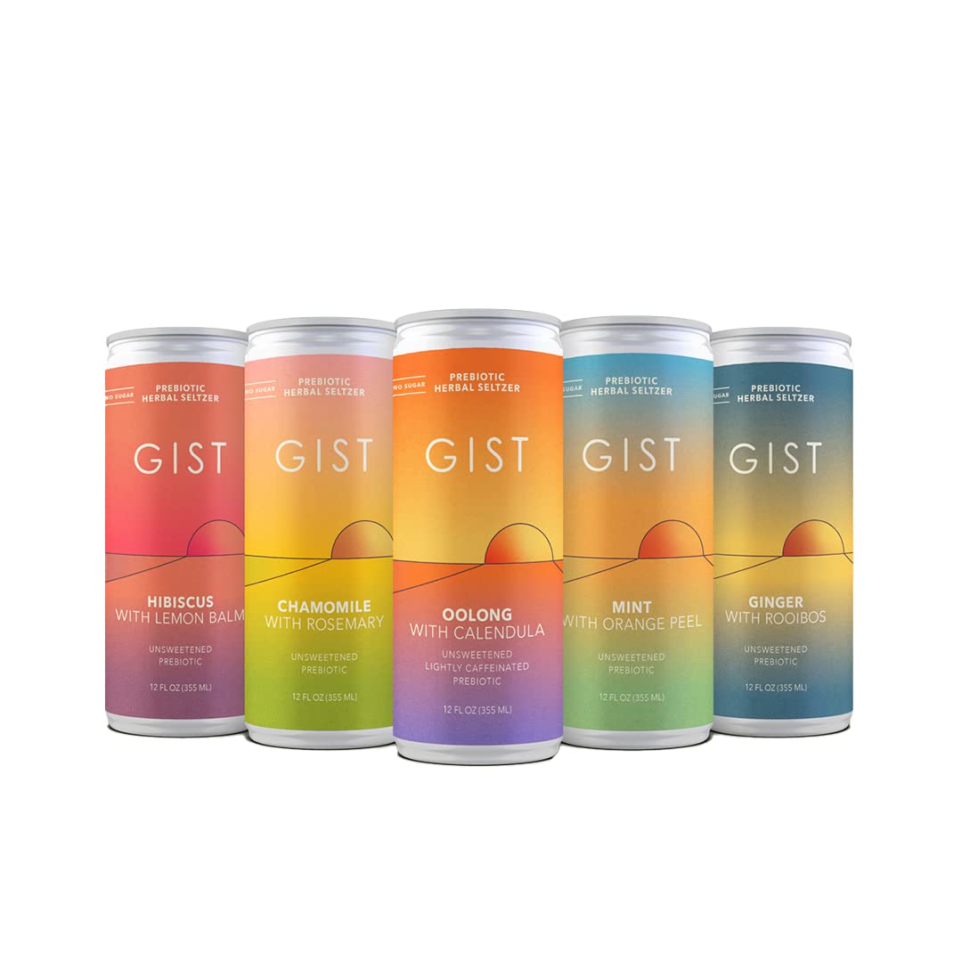 Organic Herbal Beverage Variety Pack - 12 Fl Oz (Pack of 12) - Sugar Free, 4g Plant Fiber, 2g Plant Protein - Functional Botanical Drink for Energy Boost & Digestion Support - Perfect for Workouts, Office & Healthy Lifestyle