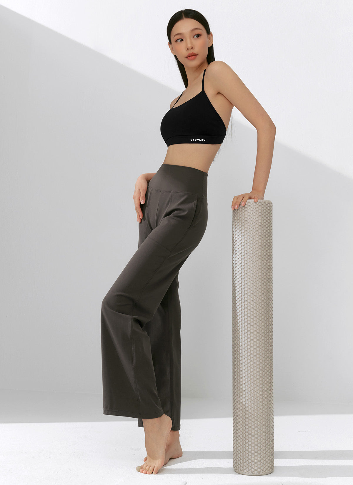 Black Label Power Rise Pocket Wide Leggings - High Waist Yoga Pants with Side Pockets for Women | Perfect for Workouts, Running, Yoga & Everyday Comfort