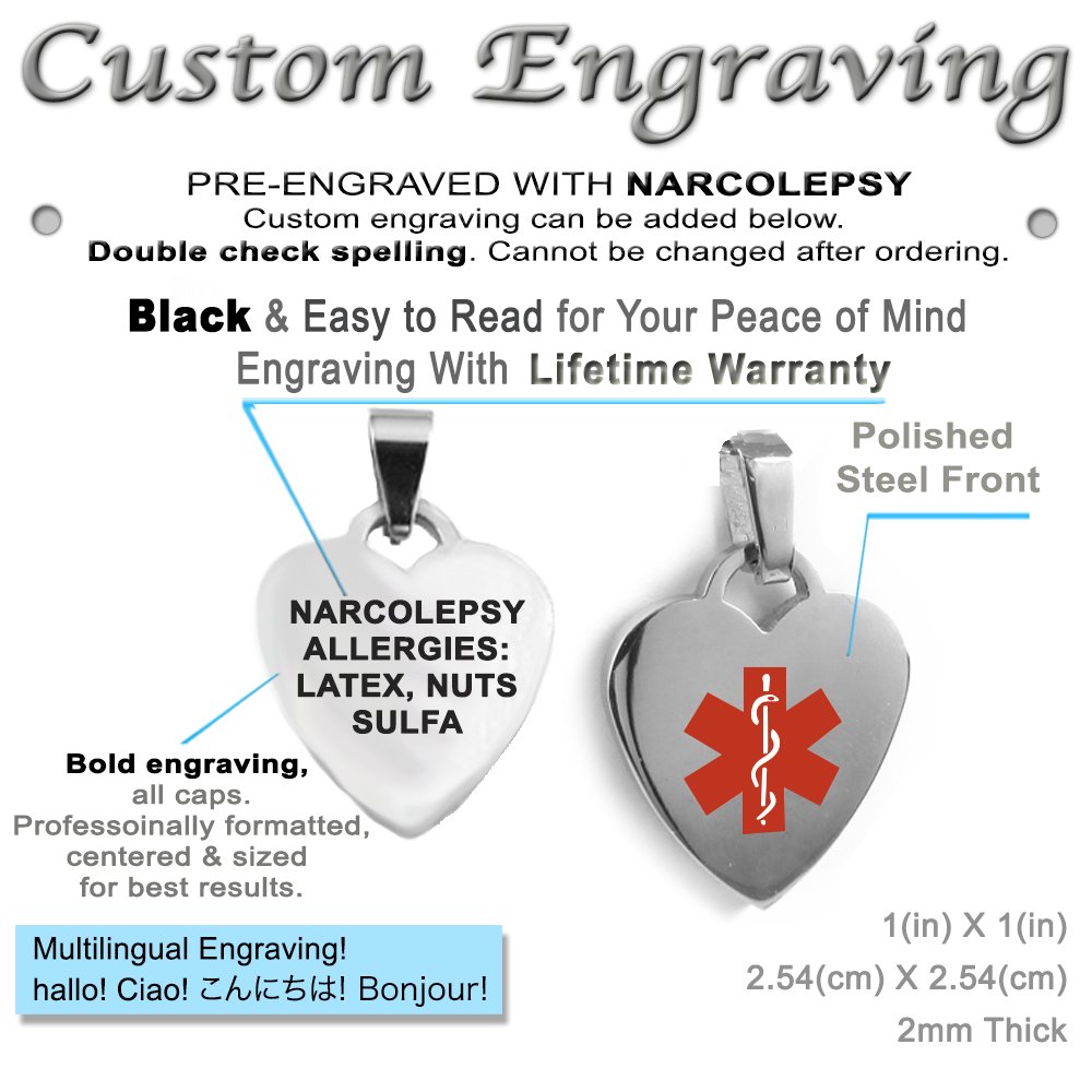 Custom Engraved Narcolepsy Medical Alert Bracelet - Red Millefiori Glass Beads, Adjustable Safety ID Bracelet for Sleep Disorder Awareness | Perfect for Daily Wear, Emergency Situations & Health Safety