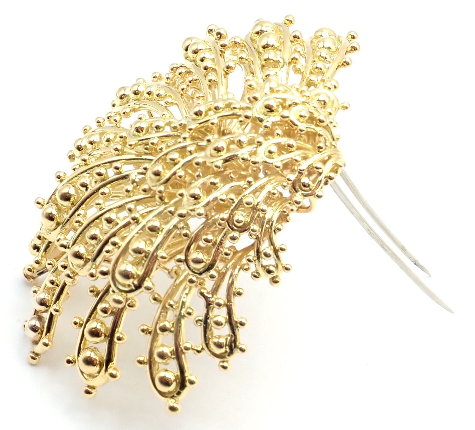 Authentic David Webb 18k Yellow Gold Large Brooch Pin - Vintage Luxury Jewelry for Women - Perfect for Special Occasions & Gift Giving