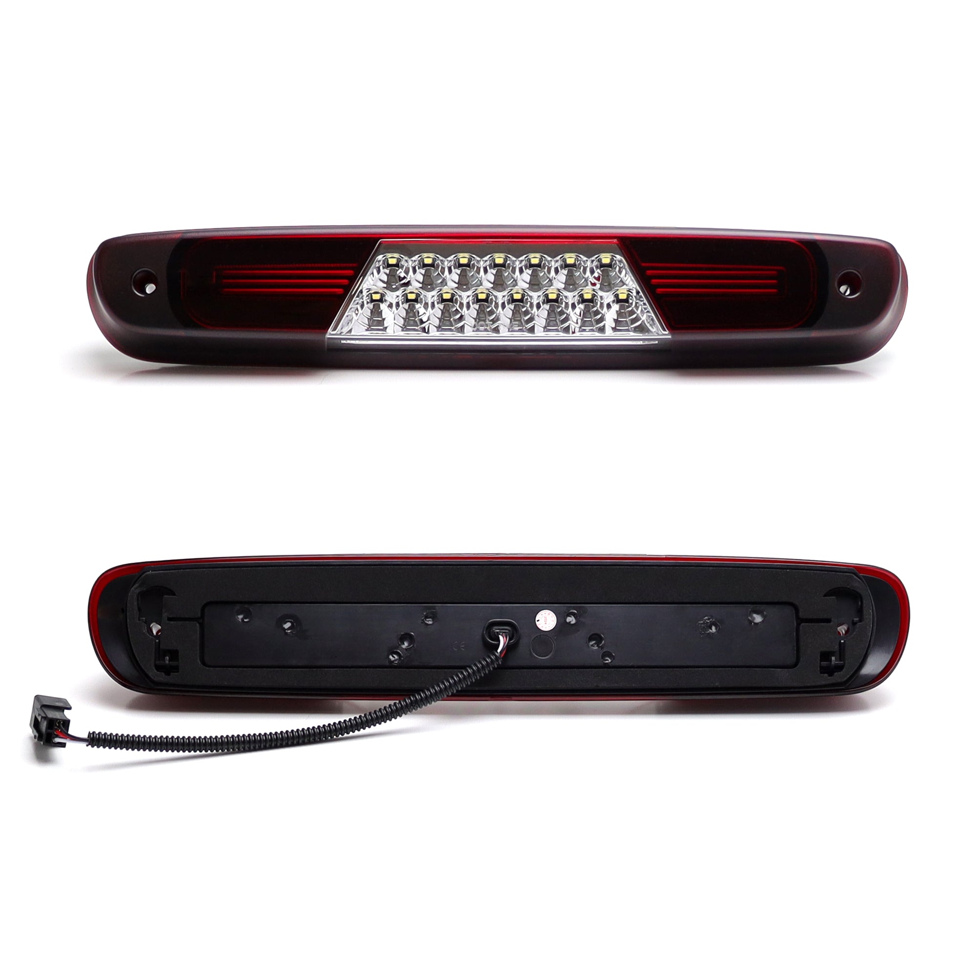 Dark Red LED 3rd Brake Light with C Ring Lens for 2007-2014 Chevy Silverado/GMC Sierra 1500 2500 - Enhanced Safety & Style for Night Driving & Off-Road Adventures