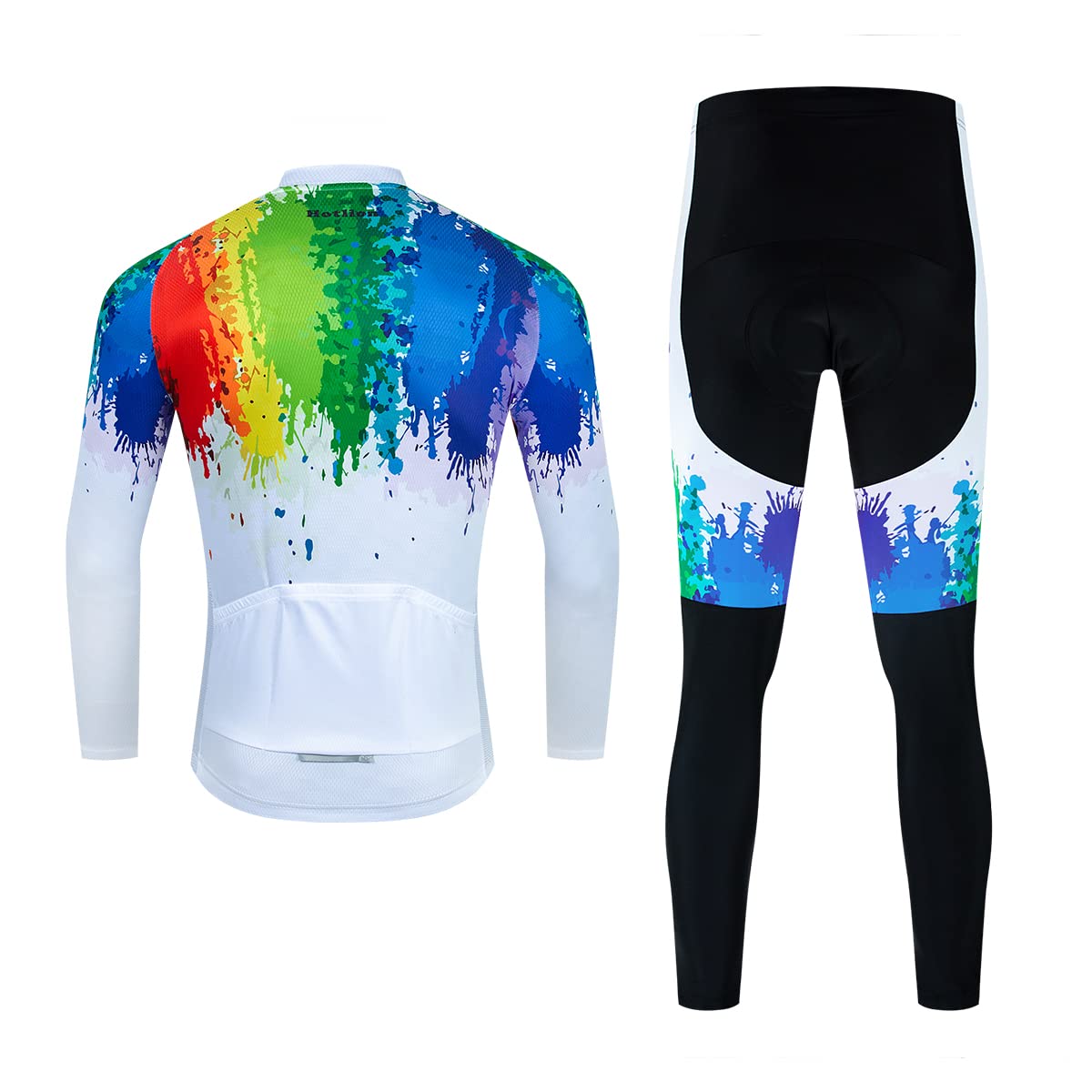 **JPOJPO Men's Cycling Jersey Set – Long Sleeve Bike Shirt & 5D Gel Padded Pants – Quick-Dry Bicycle Clothing Kit (S-3XL) – Perfect for Road Biking, Mountain Cycling & Outdoor Sports**