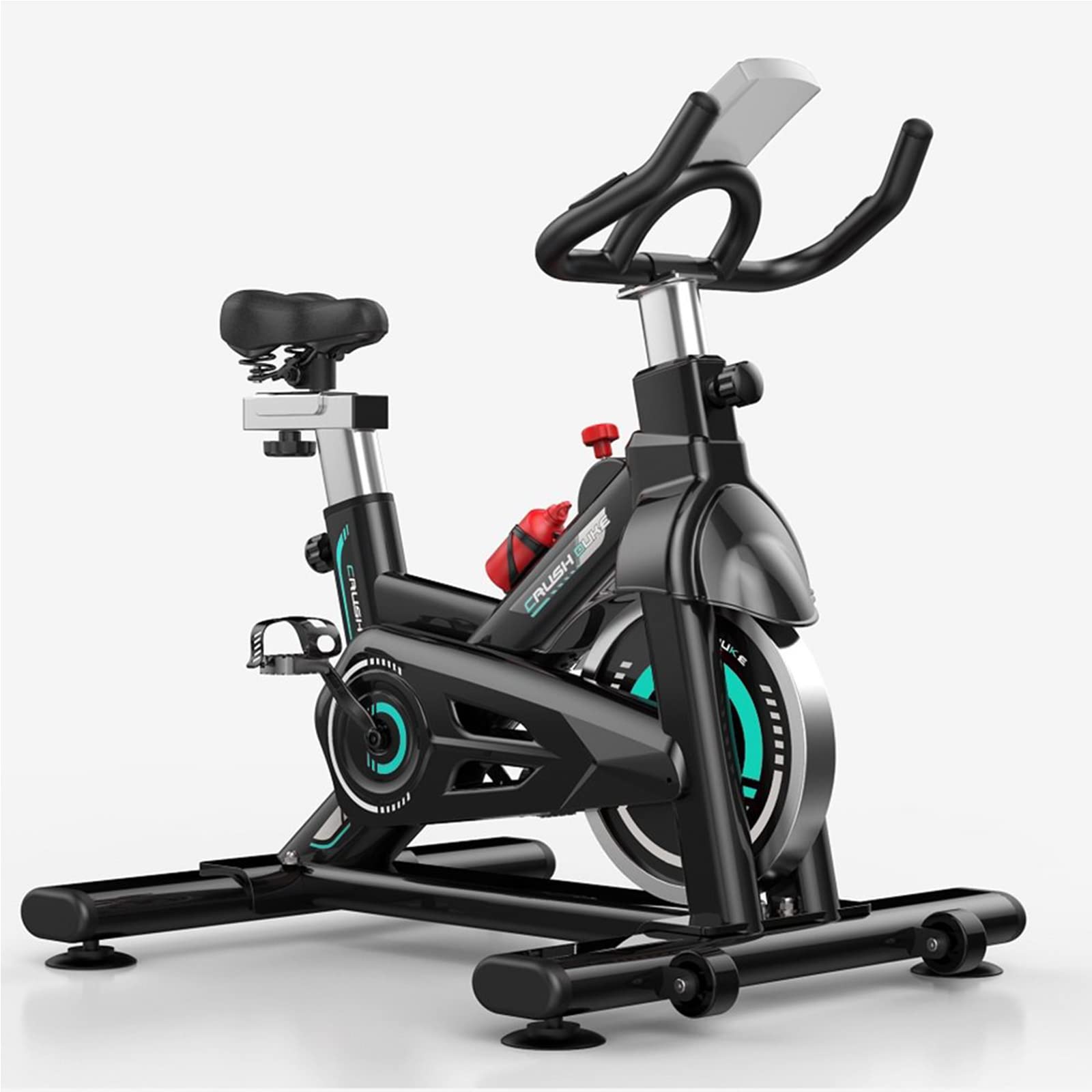 Upgraded Indoor Cycling Exercise Bike with Heavy Flywheel, Comfortable Seat Cushion & Multi-Grip Handlebar - LCD Monitor Home Cardio Fitness Bike for Weight Loss & Full-Body Workout | Perfect for Home Gym, Apartment Workouts & Cardio Training