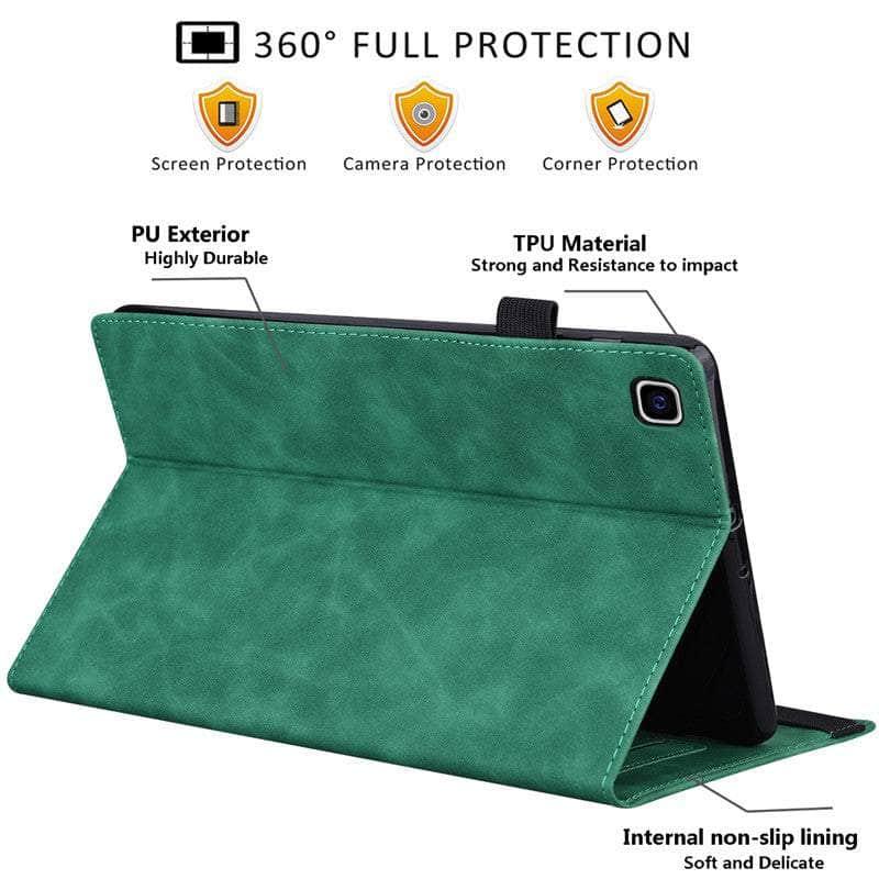 Premium Leather Business Wallet Flip Case for Samsung Galaxy Tab A8 10.5 (2022) - Perfect for Office, Travel & Daily Protection