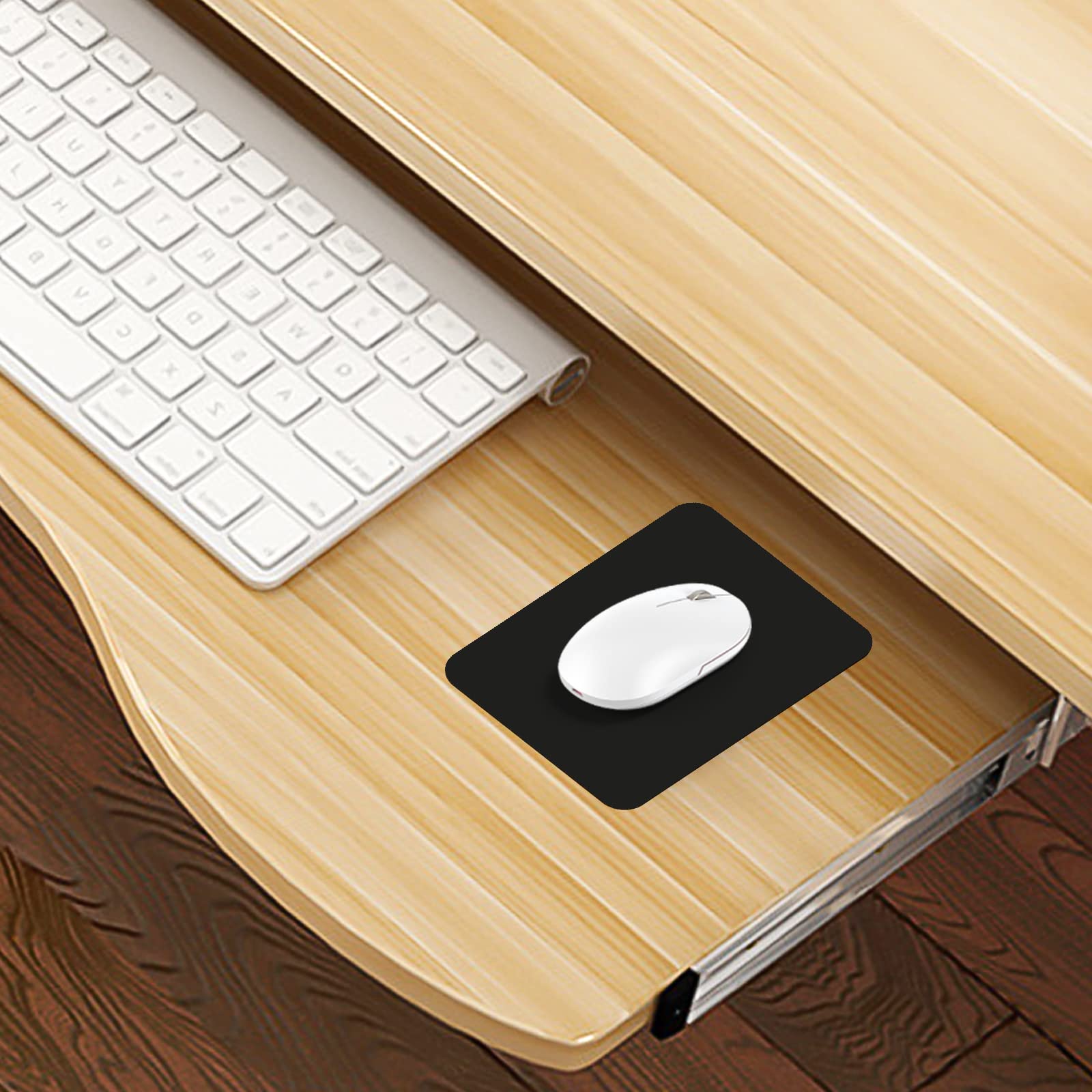 Premium Small Mouse Pad Set - 5x6 & 5.7x7.5 Inch Mini Mouse Pads with Non-Slip Rubber Base | Waterproof & Portable for Wireless Mouse & Laptop | Perfect for Office, Gaming & Travel (Black)