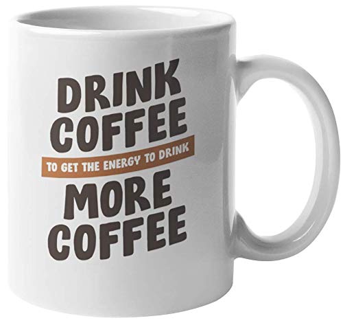Fun Coffee & Tea Mug for Coffee Lovers - 11oz Ceramic Cup with Humorous Design - Perfect for Office, Home Use & Gifts