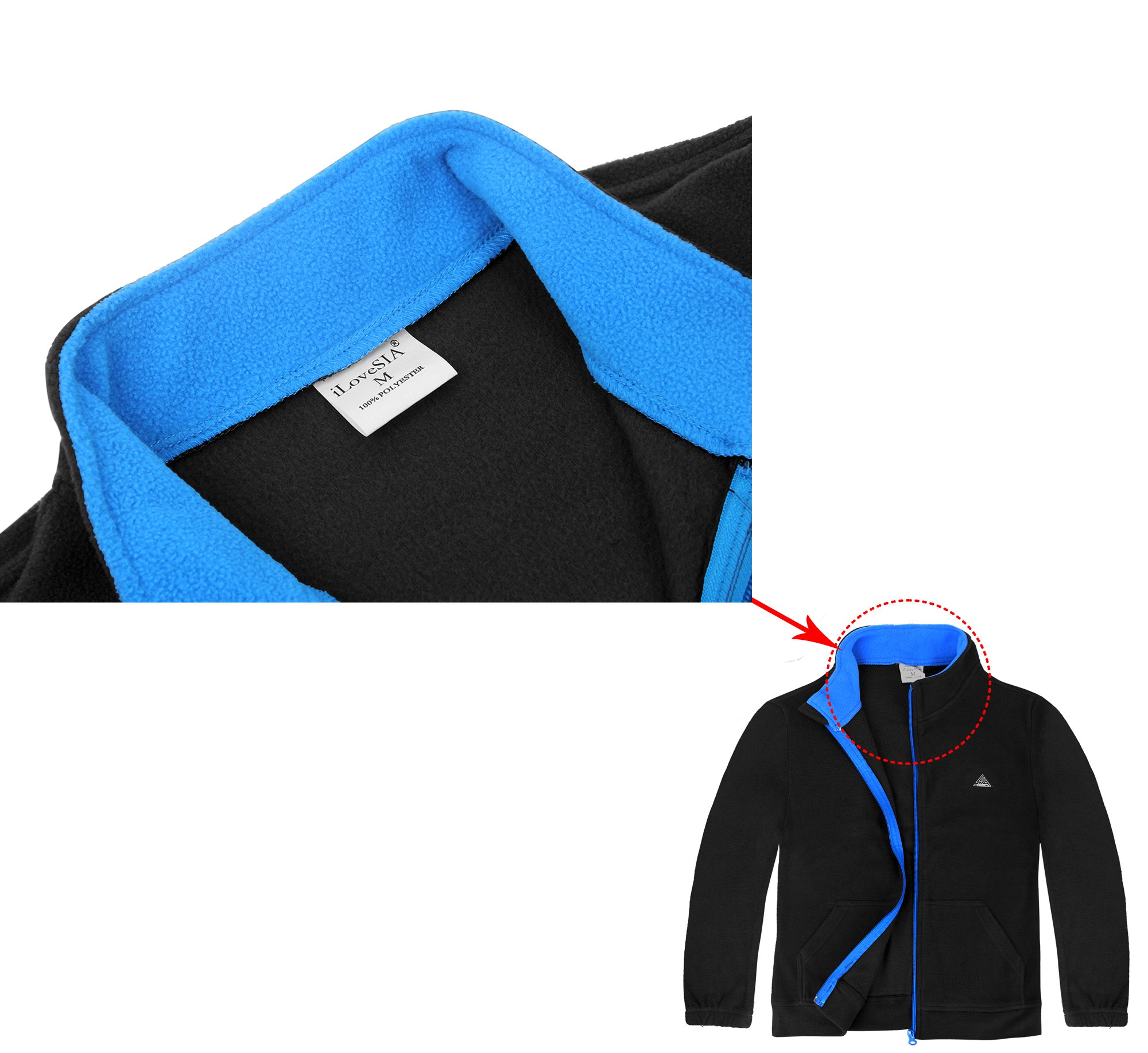 iLoveSIA Boys' Fleece Jacket - Warm Full Zip Hoodie for Spring & Fall | Outdoor Play, School, Casual Wear