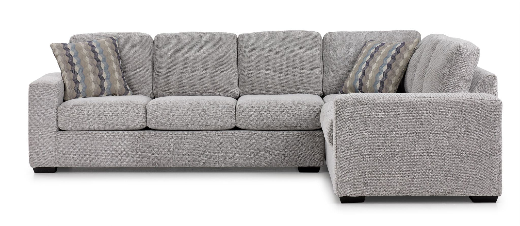 Celeste 2-Piece Left Facing Sectional Sofa Set in Snoopy Grey - Modern L-Shaped Couch for Living Room, Family Room & Home Theater Comfort