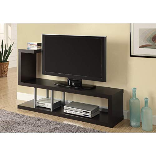 Brown TV Stand with 3-Tier Shelves - Media Console Storage Cabinet for Living Room, Office & Entertainment Center - Organize TV, Video Games & Books - Perfect for Home Theater & Gaming Setup