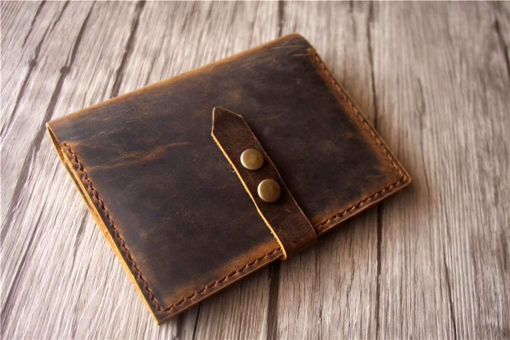 Premium Custom Brown Leather Passport Holder - RFID Blocking Travel Wallet with Notebook Slot | Perfect for Business Trips & Vacation Accessories