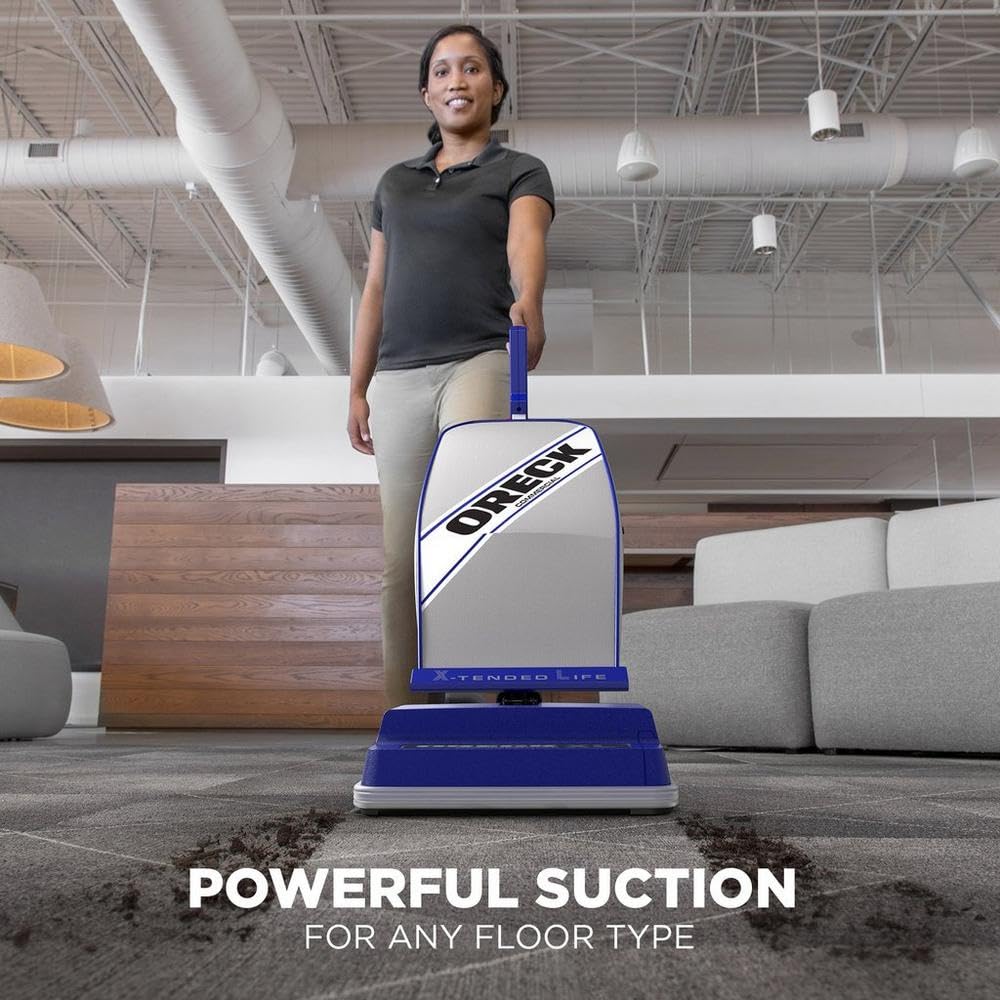 Oreck XL Commercial Vacuum - Powerful for Carpets & Hard Floors | Lightweight & Auto-Adjust | Office & Home Use