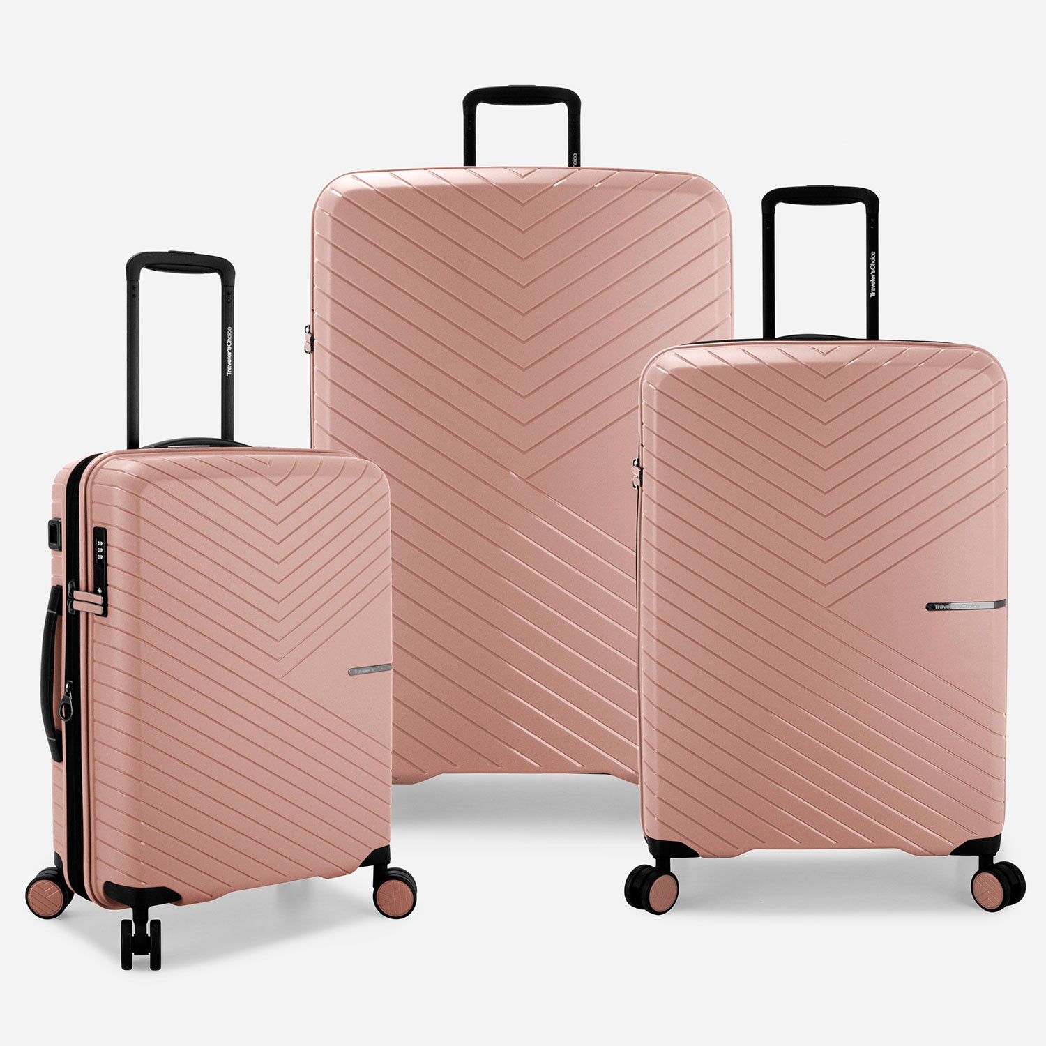 Vale 3-Piece Luggage Set with Spinner Wheels - Lightweight Expandable Suitcase for Travel, Carry-On & Checked Bag - Perfect for Business Trips, Vacations & Family Holidays