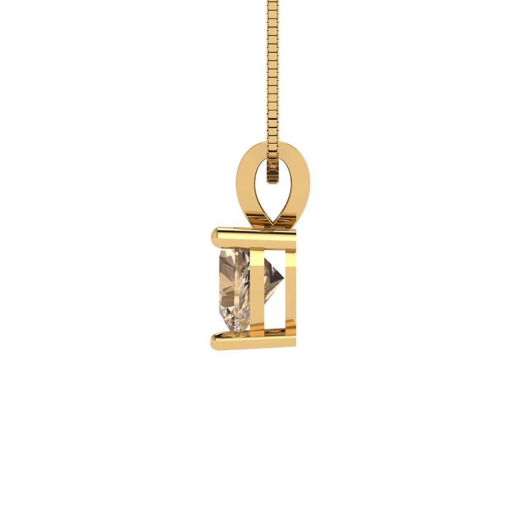 0.5ct Heart Moissanite Pendant Necklace in 18K Gold - Perfect for Gifts & Special Occasions