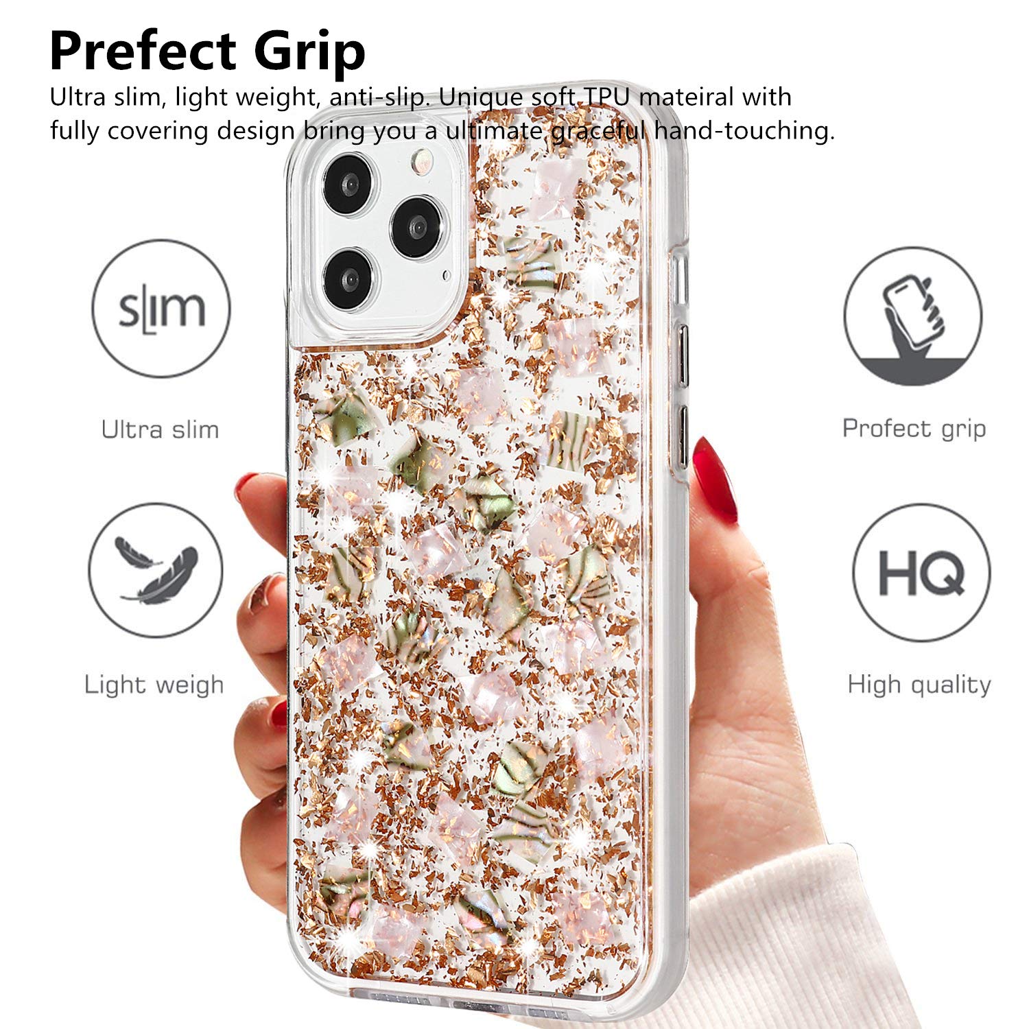 Luxury Glitter Sparkle Hard Phone Case for iPhone 12 Pro Max 6.7