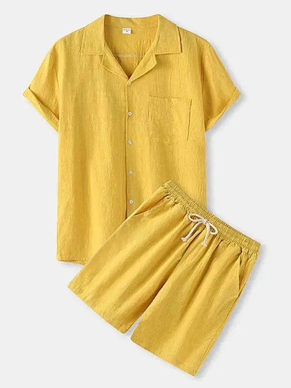 Men's Relaxed Fit Classic Linen Shorts - Breathable Summer Casual Shorts for Beach, Vacation & Outdoor Activities