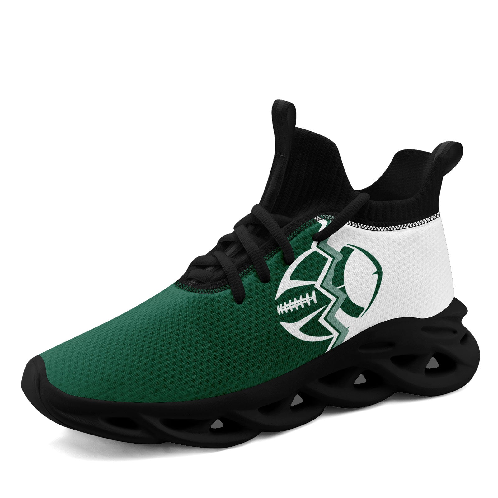 Custom Green & White New York Maxsoul Personalized Sneakers - Breathable Comfort Shoes for Men & Women | Perfect for Running, Gym Workouts & Casual Wear (Style: FN030A D028017 30)