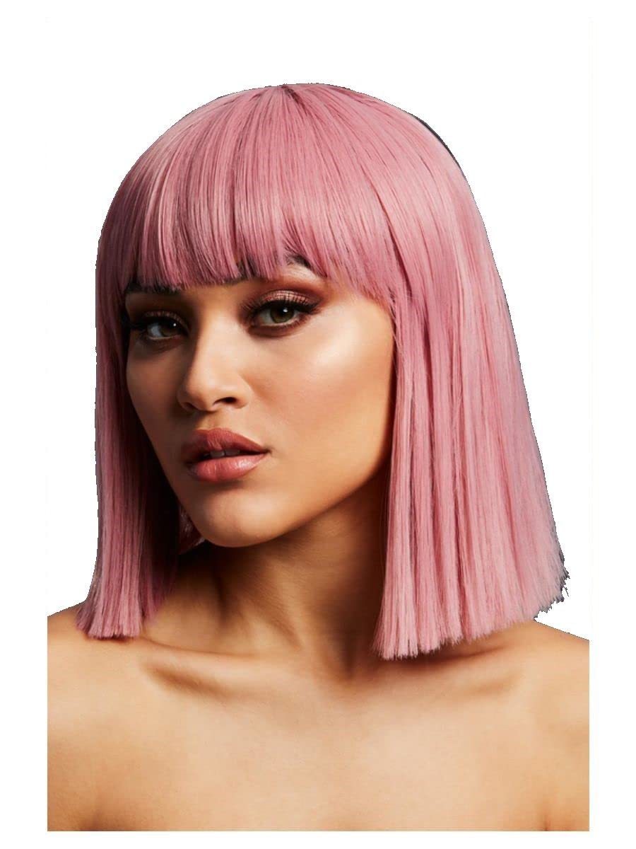 Smiffys Fever Lola Wig - Long Curly Synthetic Costume Wig for Halloween, Cosplay & Parties - Perfect for 80s Disco, Retro Looks & Themed Events