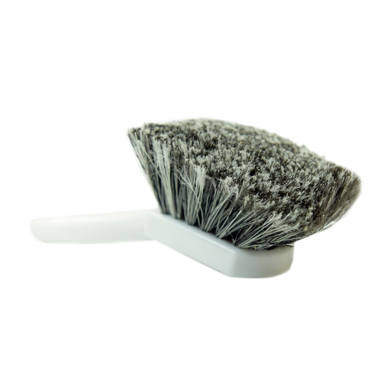 Premium Soft Feathered Bristle Tire Brush - Heavy Duty Car Wheel Cleaner for Cars, Trucks & SUVs - Gentle Yet Effective Scrubbing for Alloy Rims & Tires - Perfect for Auto Detailing & Car Wash Enthusiasts