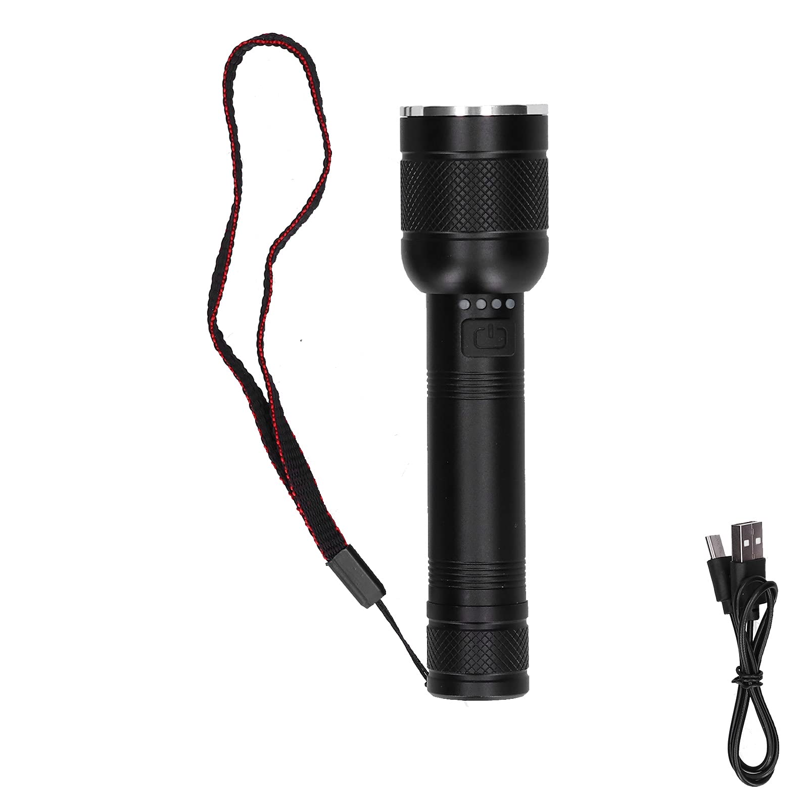 2000LM USB Rechargeable Waterproof Flashlight - P50 LED Beads for Outdoor Adventures, Hiking, Camping & Emergency Use | Bright, Durable Torch for Night Activities, Power Outages & Survival Kits
