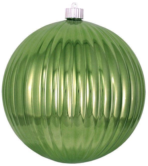 200MM Shatterproof Limeade Ripple Ball Ornament - Durable Christmas Tree Decor for Holiday, Party & Home Decoration
