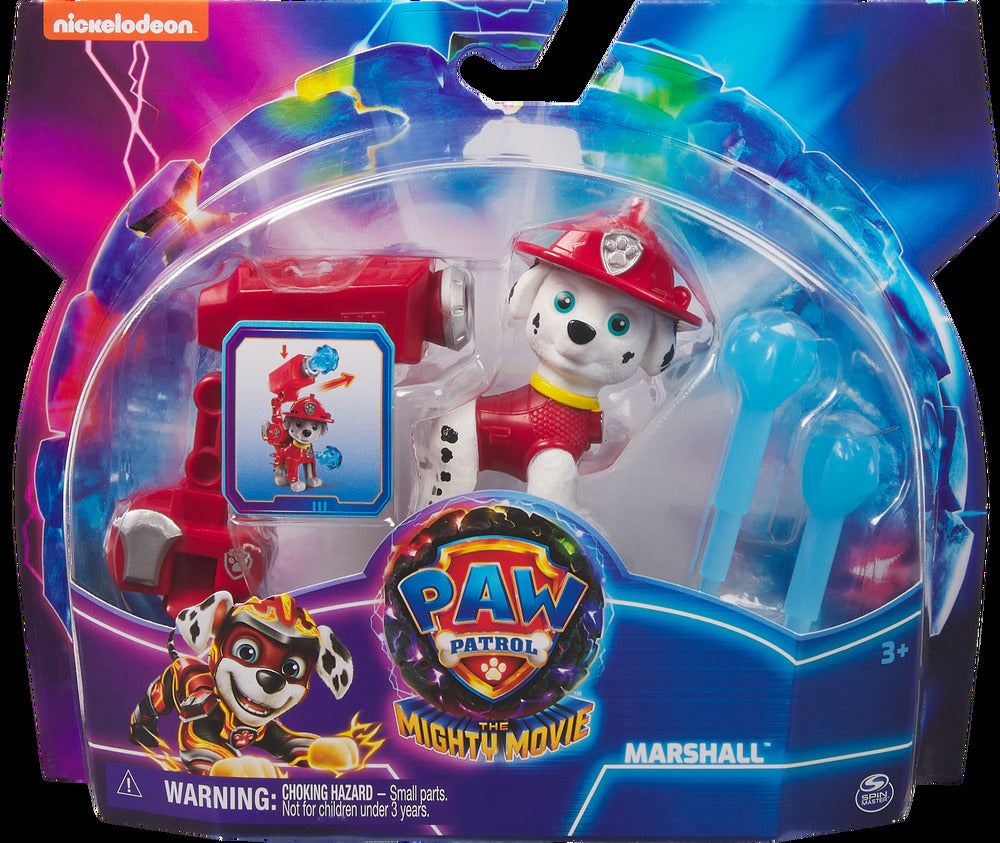 Paw Patrol The Mighty Movie Hero Pups MARSHALL - Official Action Figure Toy for Kids | Collectible Marshall Plush Dog with Superhero Costume | Perfect Gift for Birthday, Christmas & Playtime Adventures