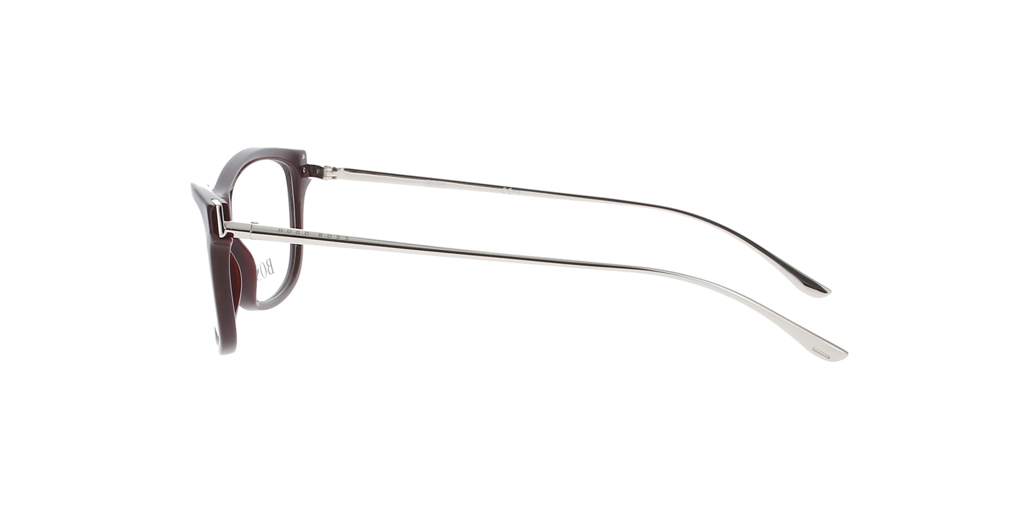 Hugo Boss Burgundy & Gold Eyeglass Frames - Stylish & Durable for Work, Parties & Everyday Wear