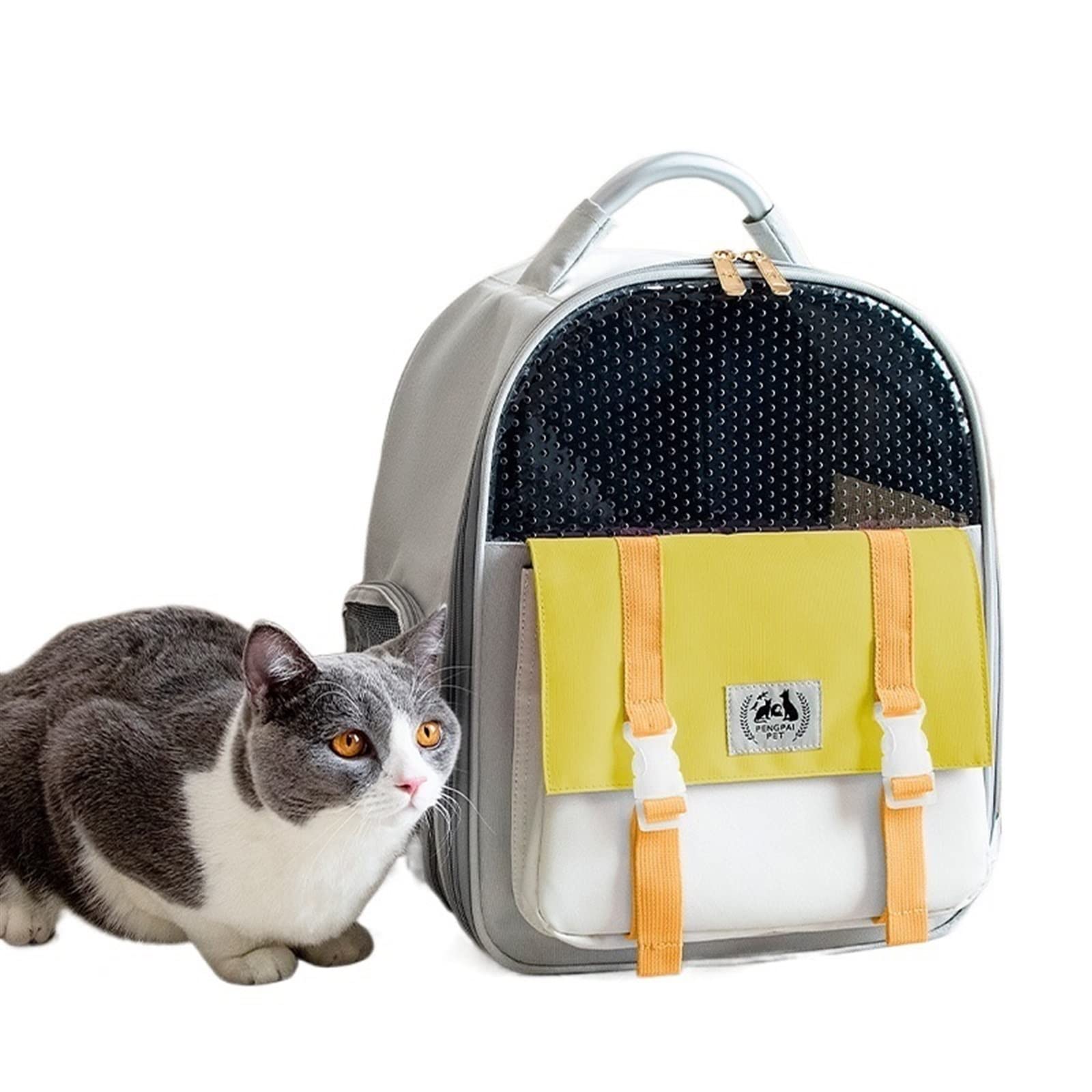 LATINDAY Breathable Pet Carrier Backpack - Lightweight Cat & Small Dog Travel Bag for Outdoor Adventures, Vet Visits, and Daily Use - Durable Shoulder Bag for Puppy, Kitten & Pet Supplies