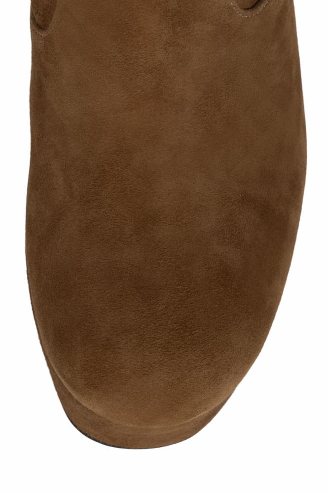 Jeffrey Campbell Women's Brat_Z Brown Leather Boots - Stylish & Comfortable Ankle Booties for Casual Outfits & Night Out