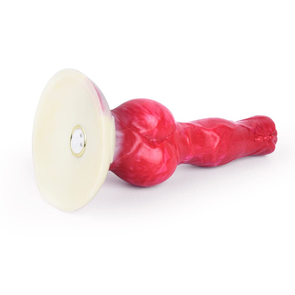 Realistic 8-Inch Silicone Wolf Knot Dildo with Suction Cup & Bullet Vibrator - Lifelike Animal Design Adult Toy for Women, Men & Couples | Perfect for Roleplay, BDSM & Solo Play