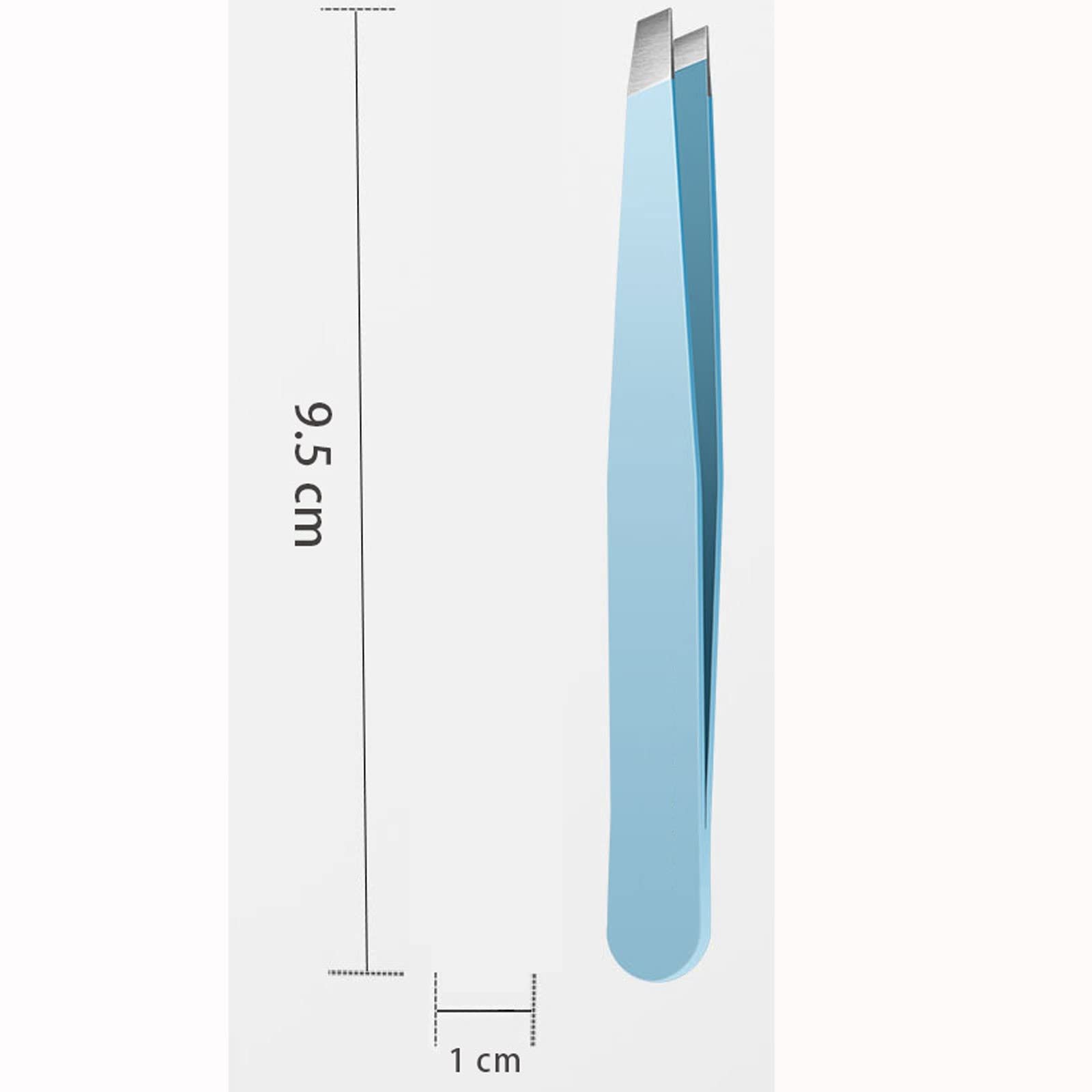Premium Stainless Steel Slanted Tweezers for Eyebrow Shaping & Hair Removal - Precision Makeup Tools for Fine Hairs - Perfect for Salon, Home Grooming & Travel Beauty Kit