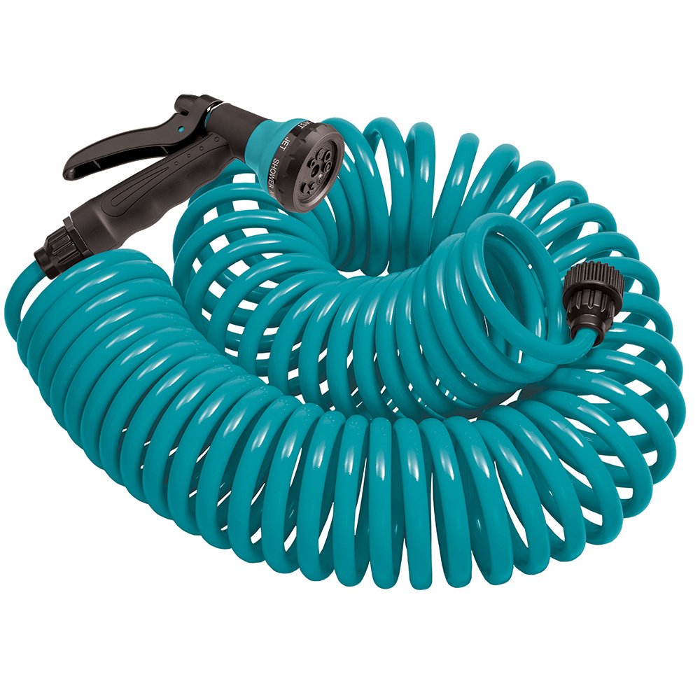Orbit 3-Pack 27436 Coil Garden Hose 50 ft Green - Heavy Duty Expandable Water Hose for Gardening, Lawn Care & Outdoor Cleaning
