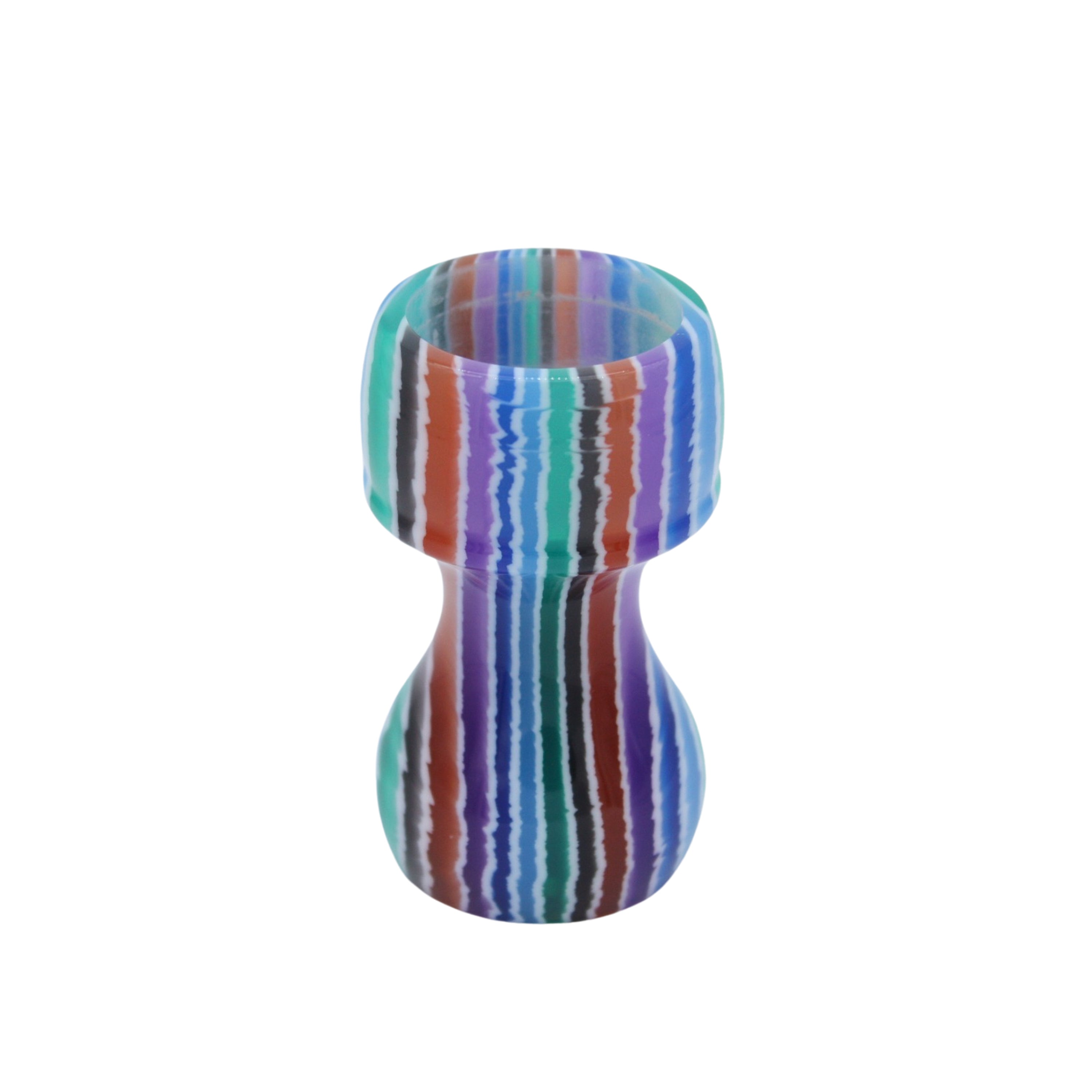 Premium Blue Striped Handcrafted Shaving Brush Handle - Fits 24mm & 26mm Knots - Perfect for Wet Shaving & Grooming Gifts