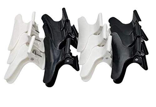 Kira Professional Hair Clips for Women - 12 Pack Black & White Hairdressing Clips - Perfect for Styling, Salon Use, and Everyday Hair Accessories
