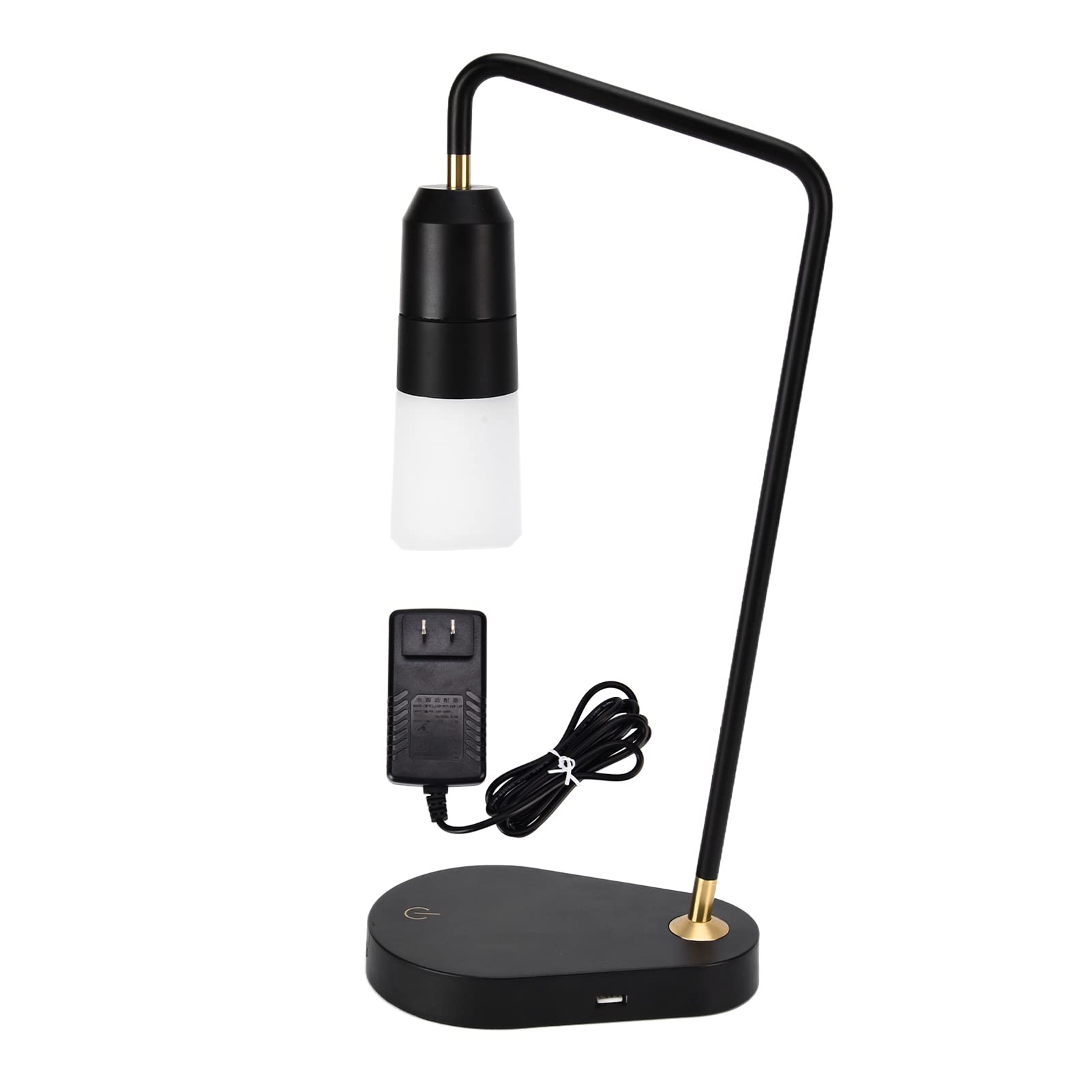 Magnetic Levitation LED Desk Lamp with USB Charging - Smart Reading Light for Bedroom, Office & Study - Adjustable Brightness, US Plug (100-240V) | Perfect for Night Reading, Home Office & Dorm Room