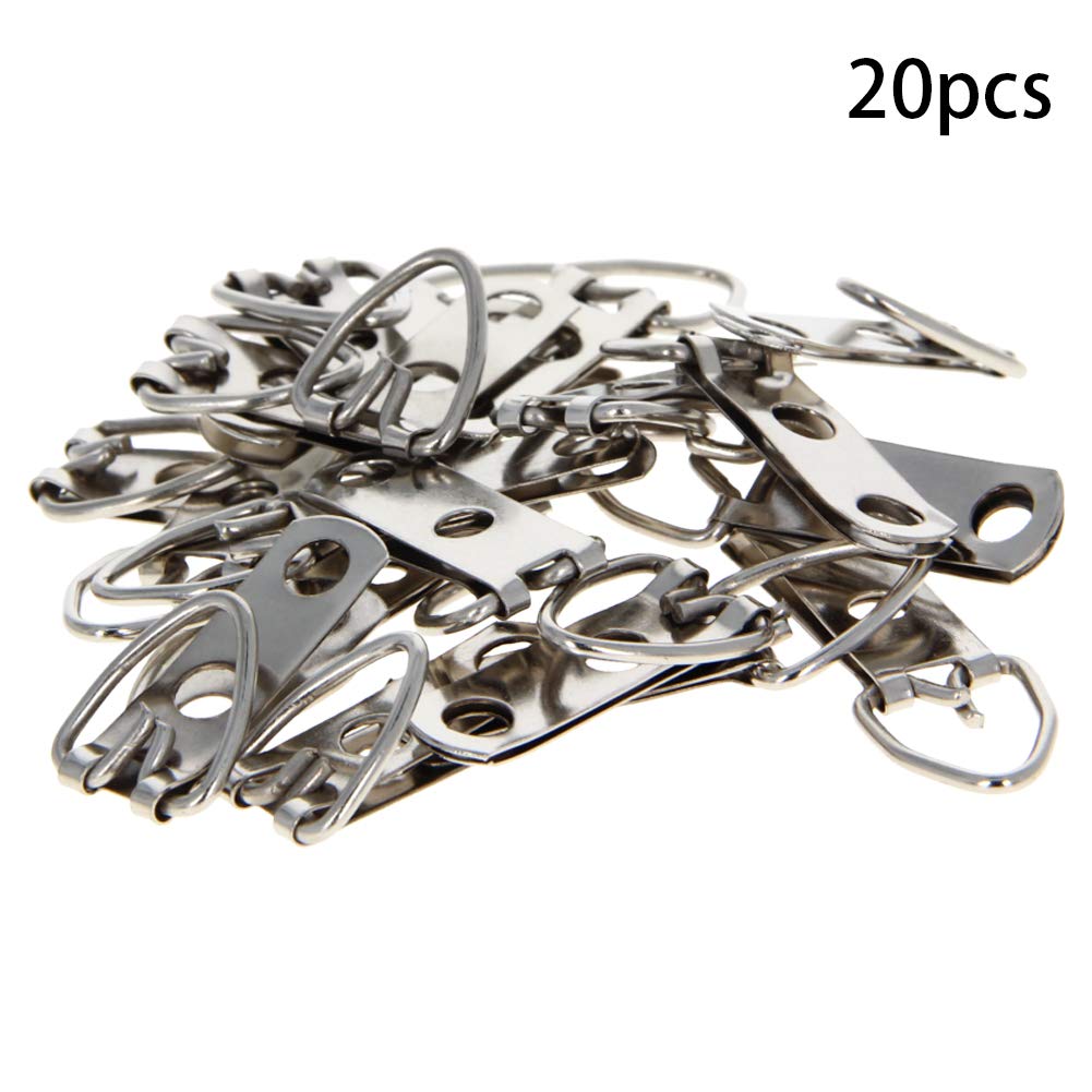 MroMax 20PCS Silver Picture Frame Hooks 1.85