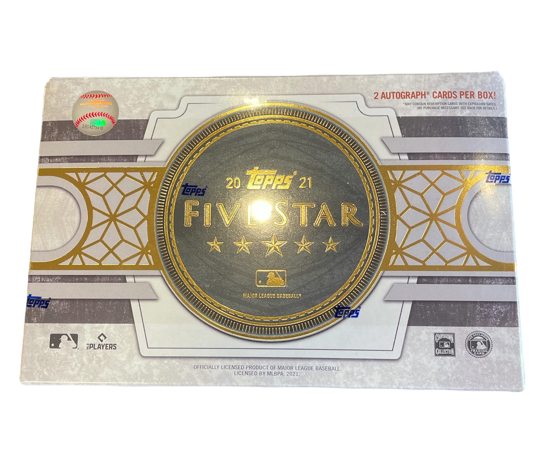 2021 Topps Five Star MLB Baseball Trading Cards Box - 2 Cards per Pack | Collectible Sports Memorabilia for Baseball Fans & Card Enthusiasts | Perfect for Gifts, Display, and Trading