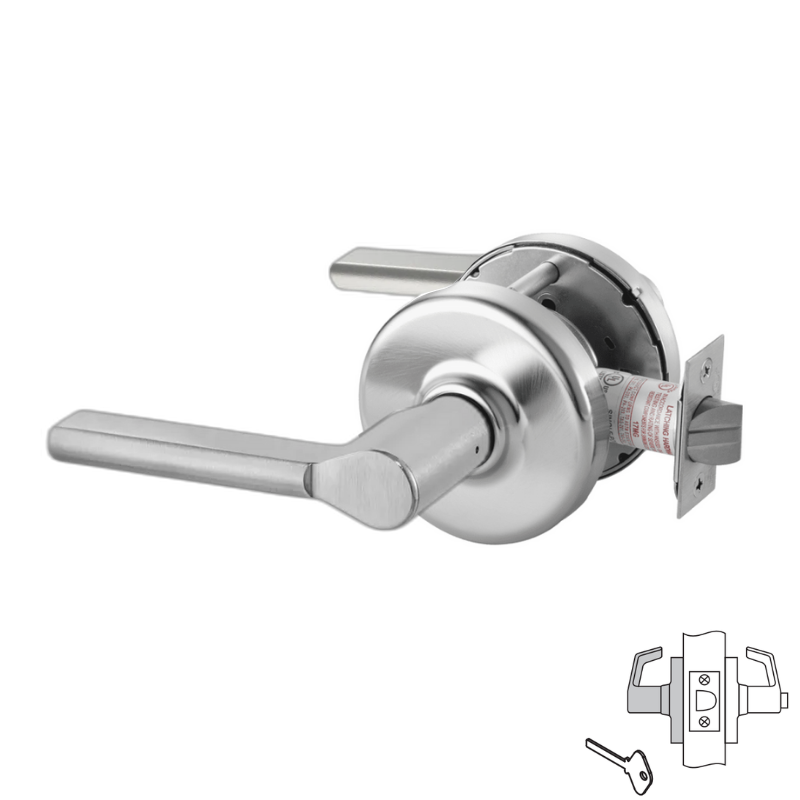 Corbin Russwin CLX3320 102D Cylindrical Privacy Lock with Decorative Lever - Non Keyed for Bedroom, Bathroom & Office Doors