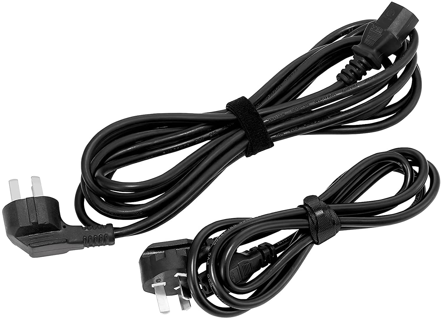50 Pack Reusable Cable Ties - 8 Inch Thin Wire Cord Organizer Straps with Hook & Loop Fastener | Black Velcro Cable Management for Home Office, Data Center & Electronics Organization | Perfect for Computer Wires, TV Cables & Charger Cord Tidy