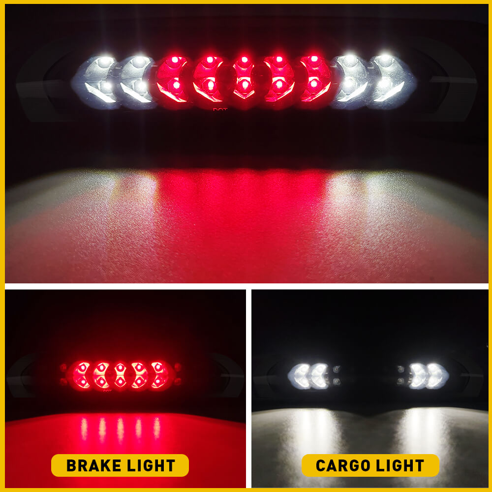 LED Third Brake Light Replacement for 2002-2008 Dodge Ram 1500 & 2003-2009 Ram 2500/3500 - High Visibility Safety Light for Night Driving & Towing