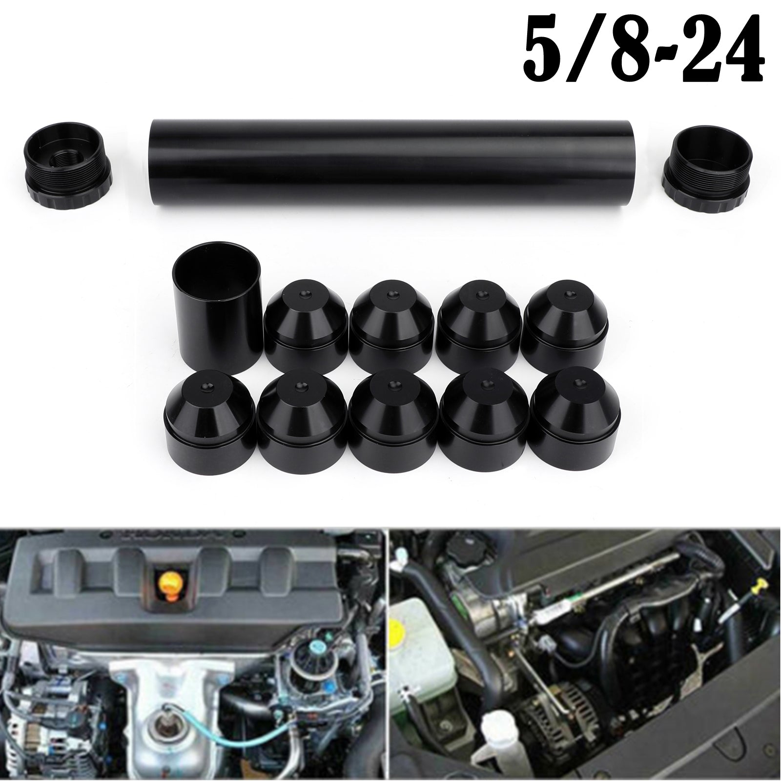 1 3/4X10 Aluminum 5/8-24 NAPA 4003 WIX 24003 Black Fuel Filter Replacement for Cars - Perfect for Engine Maintenance & Fuel System Protection