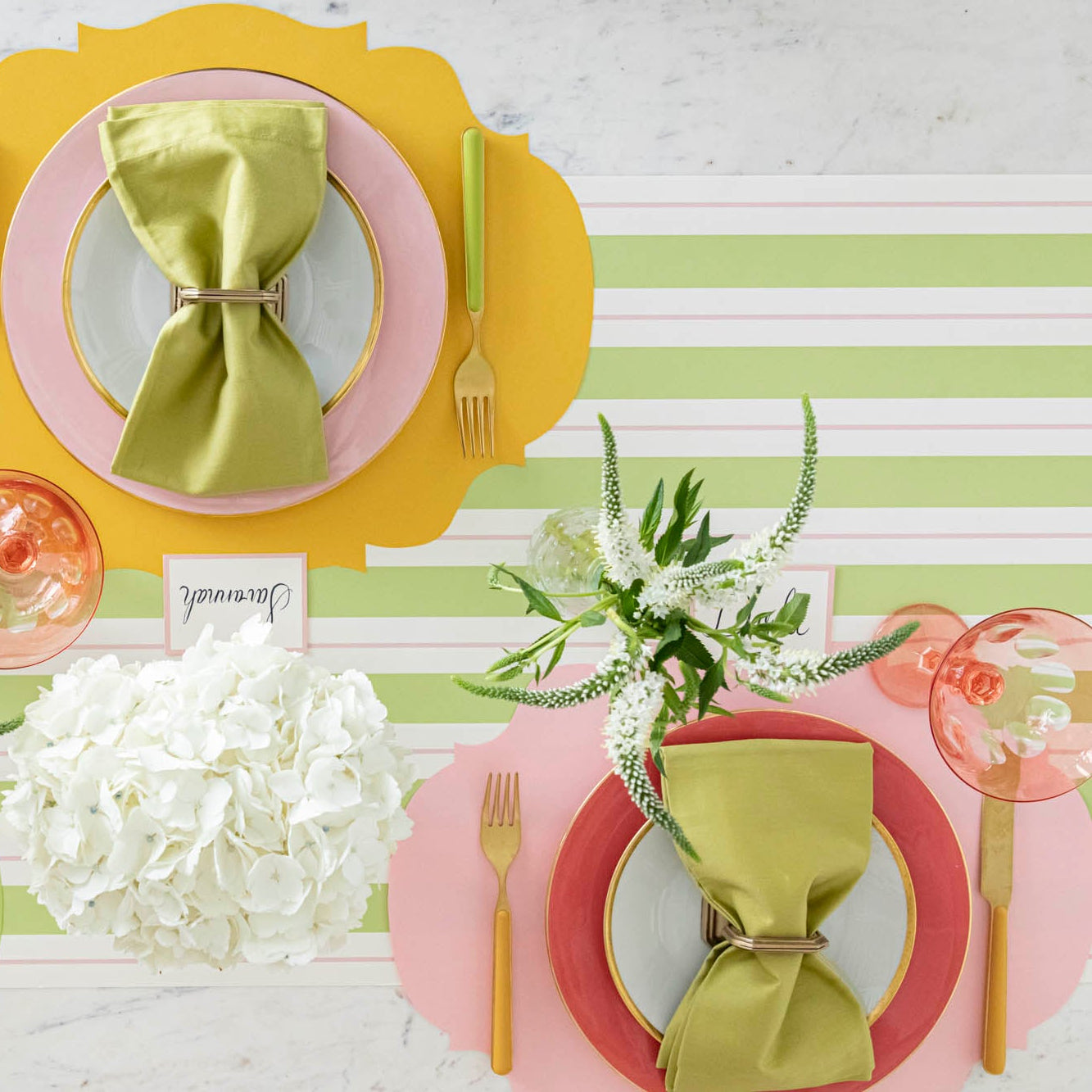 Elegant Pink French Frame Die-Cut Placemat for Dining Table - Perfect for Home Decor, Parties, and Special Occasions