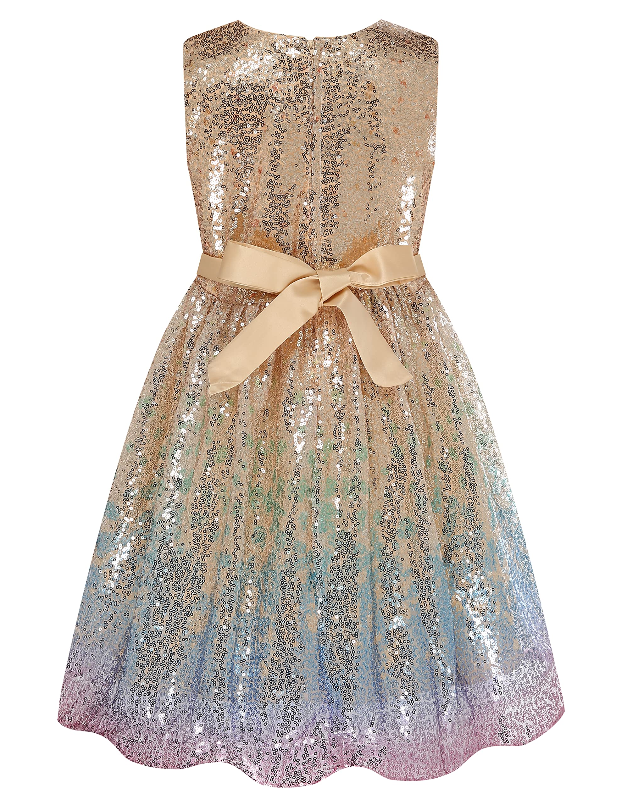 Sparkly Sequins Party Dress for Toddler & Little/Big Girls - Birthday, Dance, Pageant, Holiday & Special Occasion Outfit
