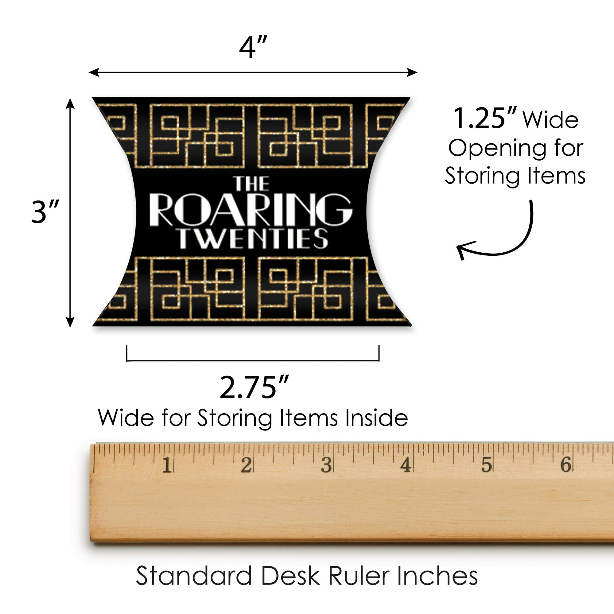 Roaring 20s Gift Boxes - 1920s Art Deco Jazz Party Favors (Set of 20) for Weddings & Events
